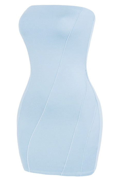 Arlyn Blue Strapless Mini Dress