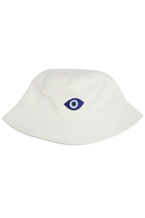 White Evil Eye Bucket Hat