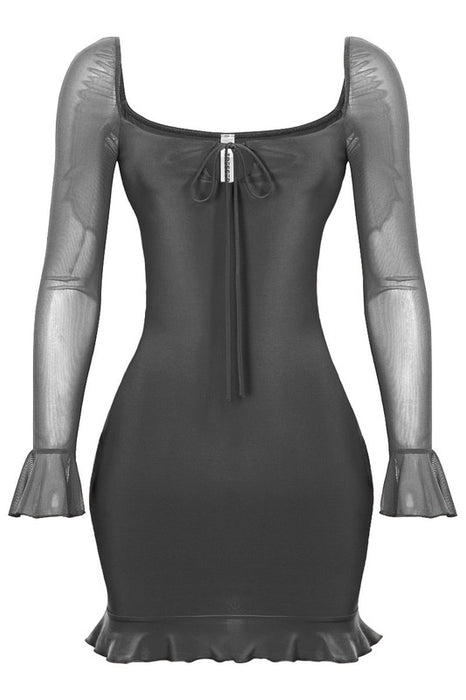 Maria Sheer Black Bodycon Dress