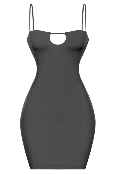 Samsa Black Cutout Mini Dress