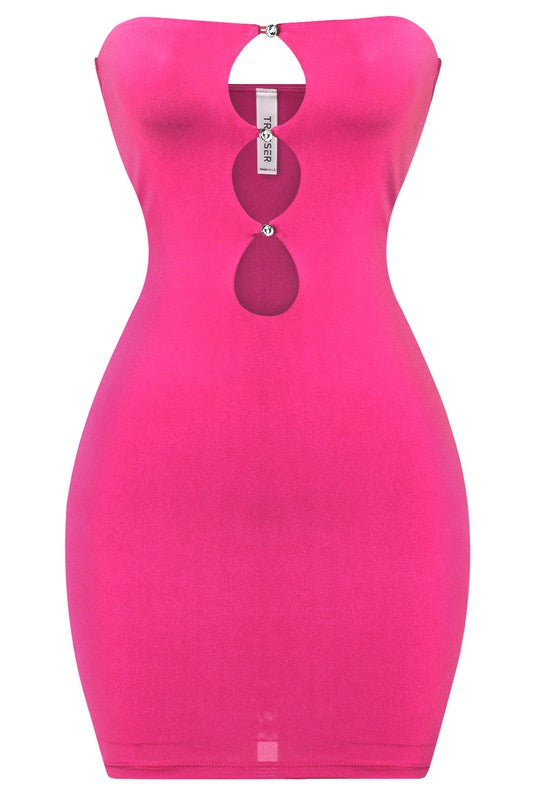 Malia Rhinestone Pink Mini Dress – Destiny Euphoria