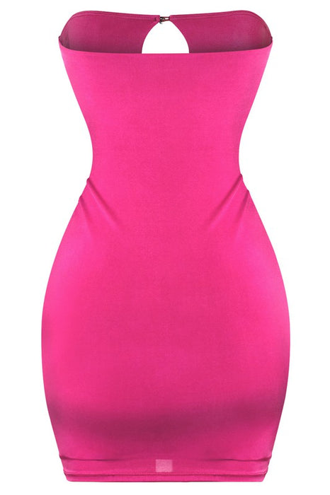 Malia Rhinestone Pink Mini Dress