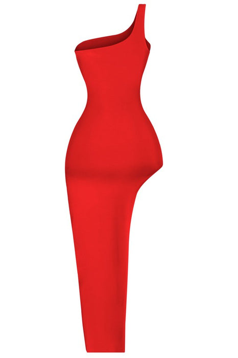 Camilla One Shoulder Red Maxi Dress