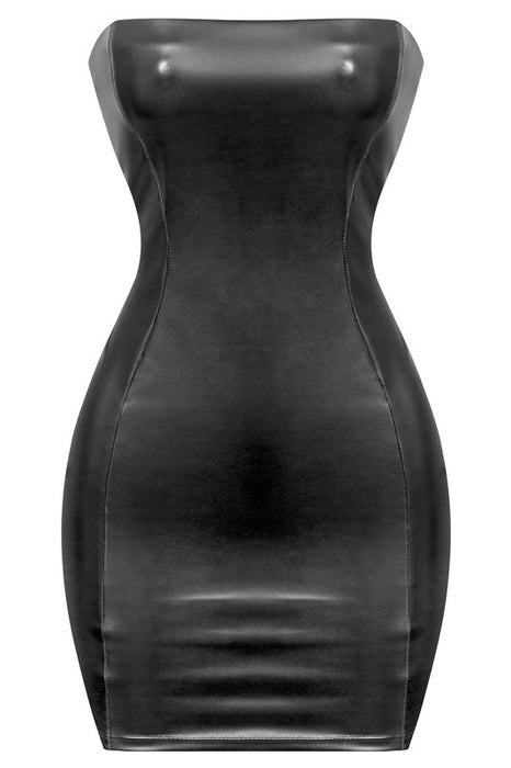 Renee Faux Leather Black Dress Renee Faux Leather Black Dress
