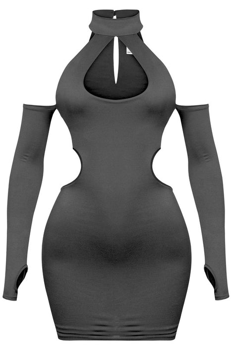 Maddy Cutout Mini Black Dress